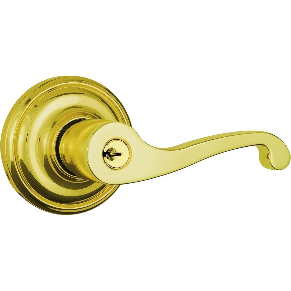 Brinks Glenshaw Polished Brass Push Pull Rotate Entry‎ Lever Lock 23014-105